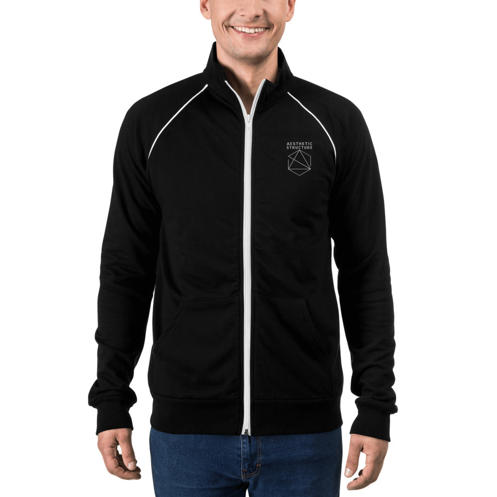 Aesthetic Structure Sharp Piped Fleece Jacket