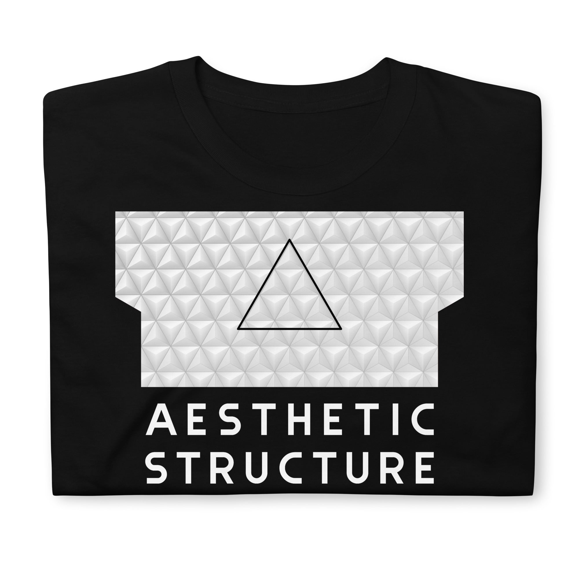 Flattering BLACK Aesthetic Structure SHARP Short-Sleeve Unisex T-Shirt