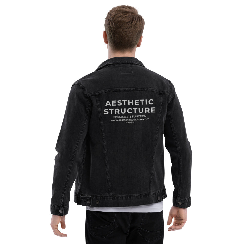 Aesthetic Structure Black Unisex Denim Jacket