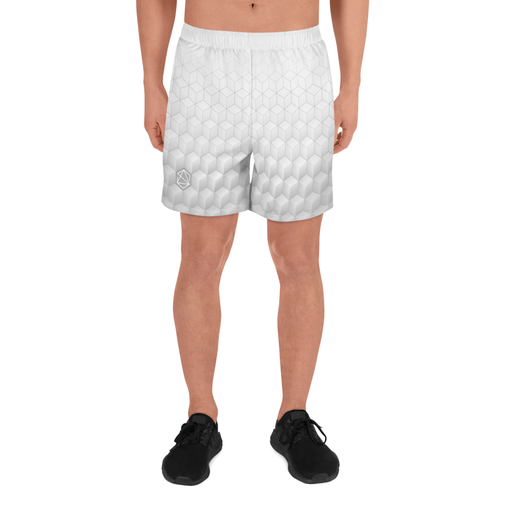 Breathable Active Aesthetic Structure Men's Athletic White Shorts