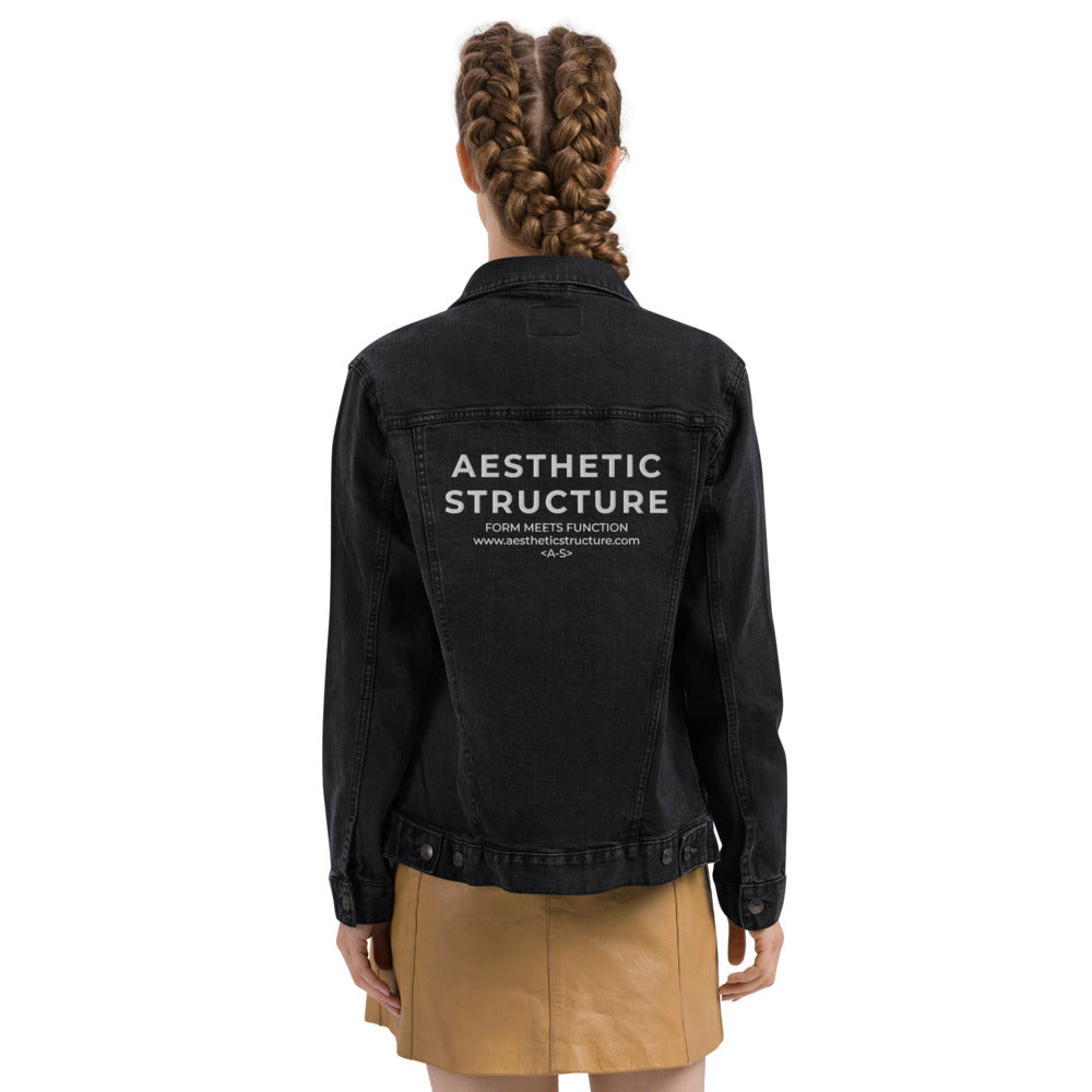 Aesthetic Structure Black Unisex Denim Jacket